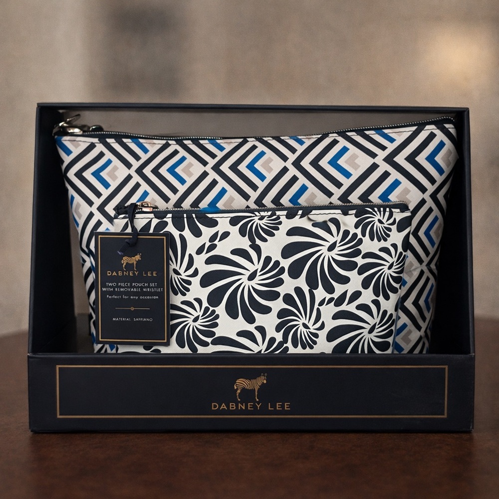 Dabney Lee Blue and Black Patterned Accent Set